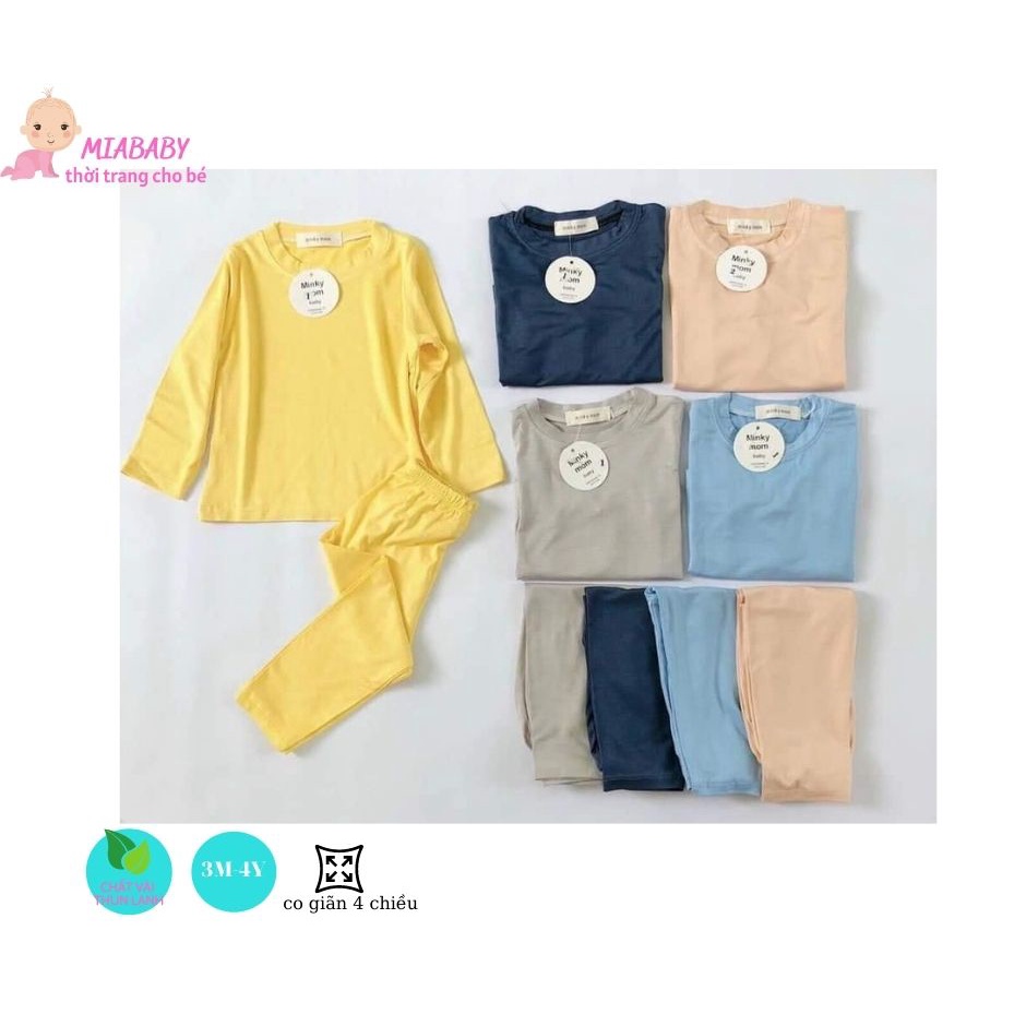 Bộ Thun Lạnh Dài Tay Minky Mom Cho Bé 5-19kg