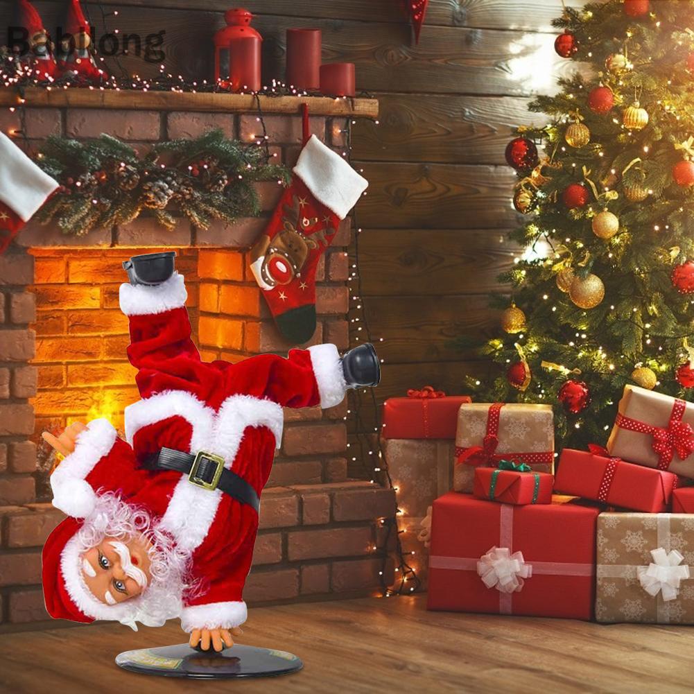 Búp bê ông già nô-en nhảy múa xoay được có nhạc dùng trang trí nhà cửa dịp giáng sinh