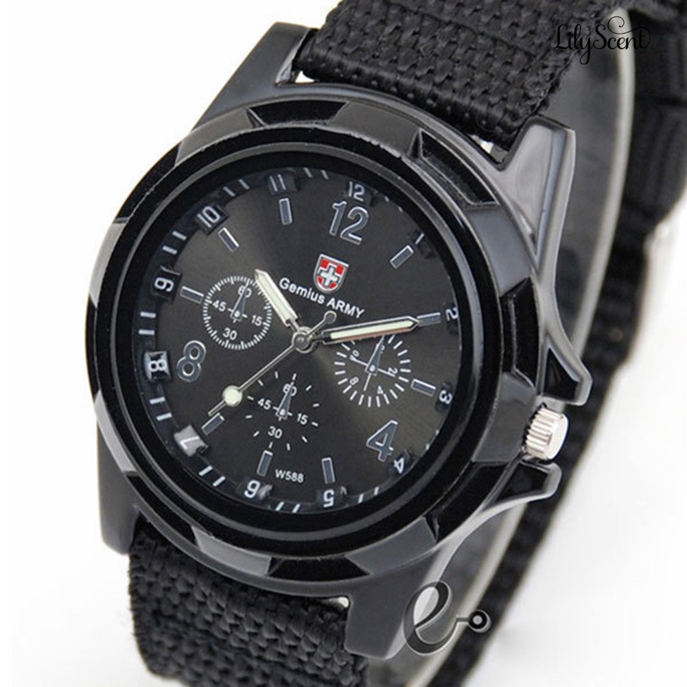 SWISS ARMY Lilyscent Đồng Hồ Đeo Tay Dây Vải Kiểu Quân Đội Cho Nam