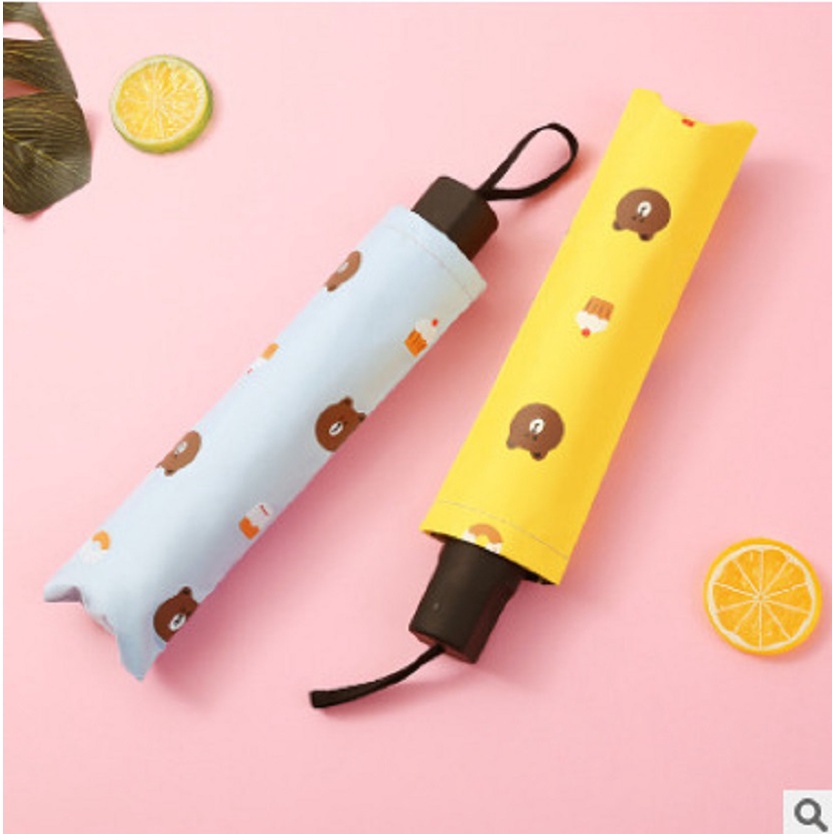 Ô dù gấp gọn hình gấu chống tia uv và chống thấm nước cho mùa mưa