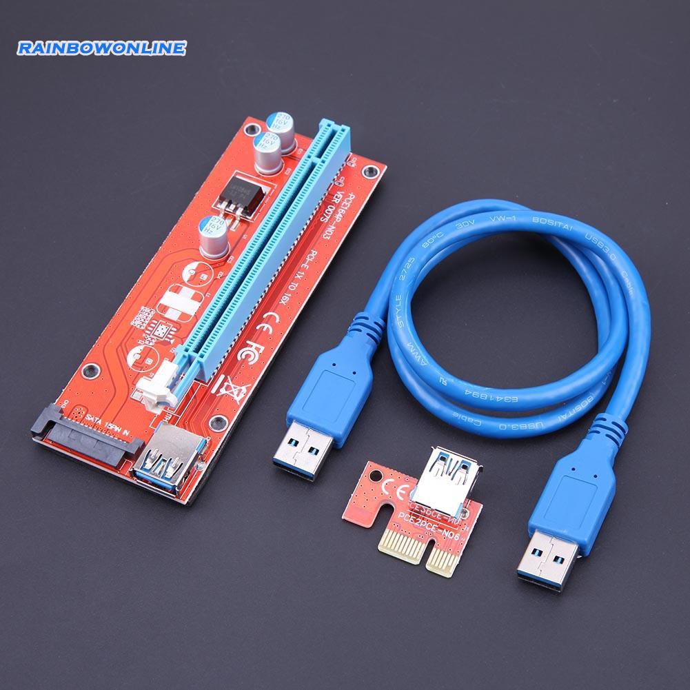 Dây Cáp Chuyển Đổi 60cm 007s Pci-E Riser 1x 16x Usb3.0 Dành Cho Btc Miner