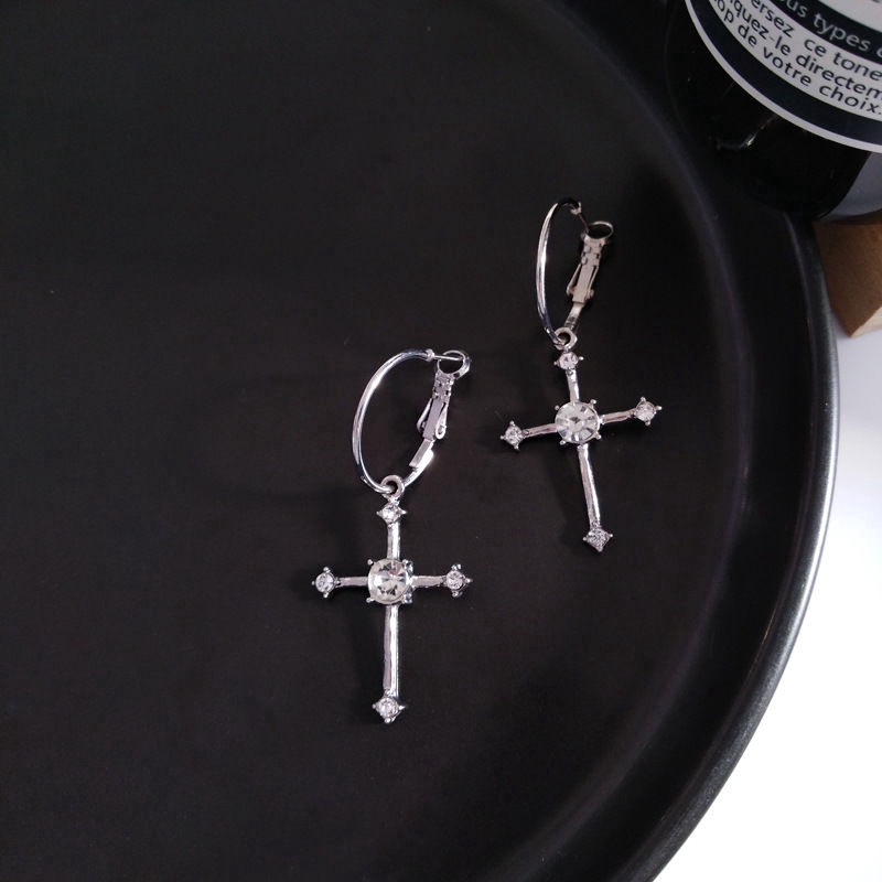 Cross Earrings Personality Fashion Wild