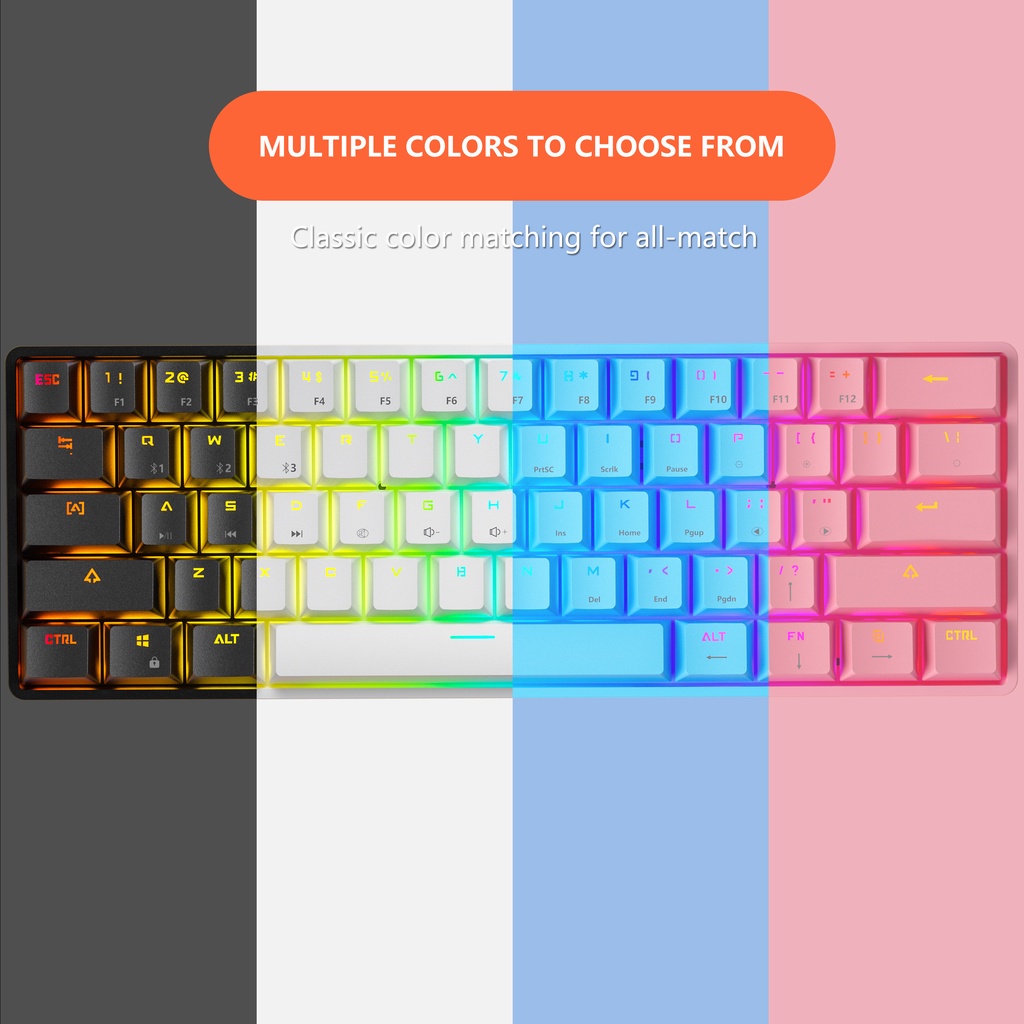 Bàn phím máy tính RGB LED PRO Bàn phím chơi game Văn phòng LEAVEN K28 Bàn phím cơ di động dễ thương