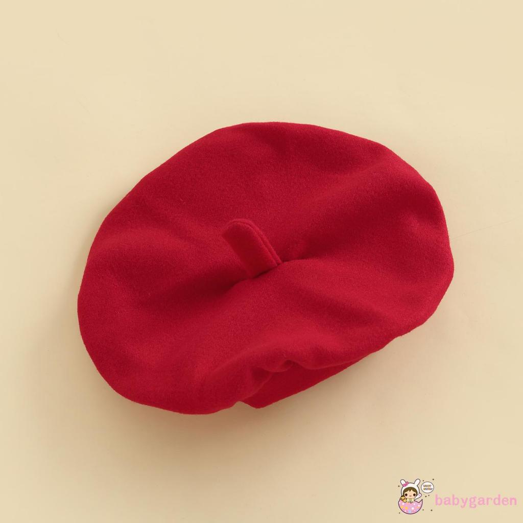 Set Đầm Cổ Tròn Tay Dài Phối Bèo + Nón Cho Bé Gái 3-7 Tuổi