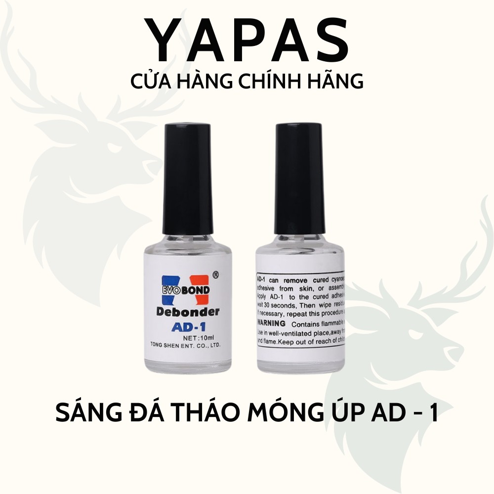 Nước sáng đá tháo móng giả AD-1 nail Yapas 10ml , chai sáng đá gỡ móng úp vệ sinh chuyên dụng