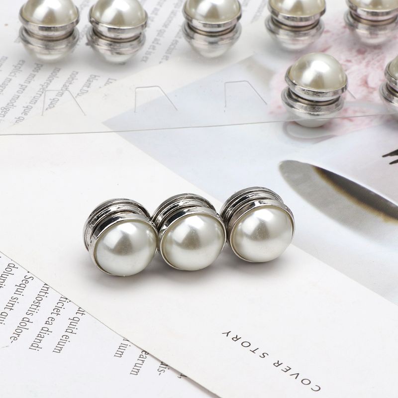 Set 12 Ghim Cài Khăn Choàng Đính Ngọc Trai Nhân Tạo Thời Trang
