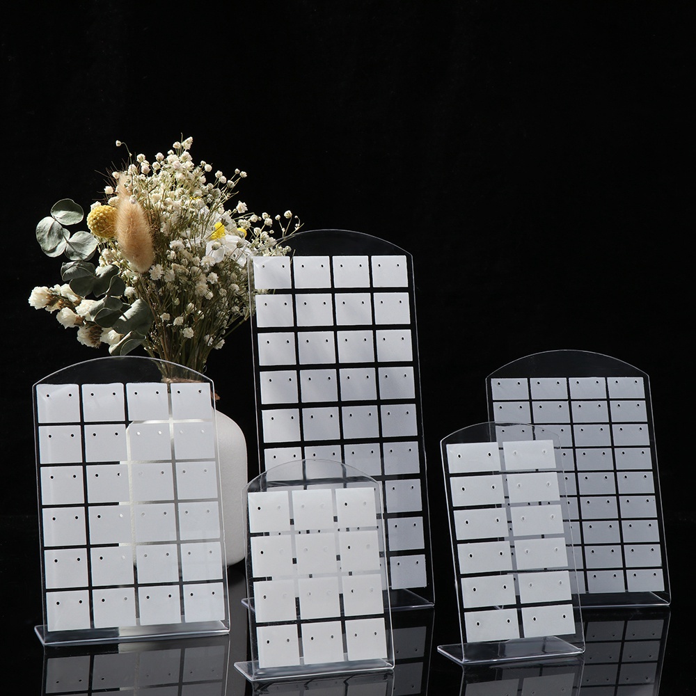 Giá Đỡ Trưng Bày Khuyên Tai/Dây Chuyền Bằng Kim Loại 3 Kích Thước Màu Trắng/Đen