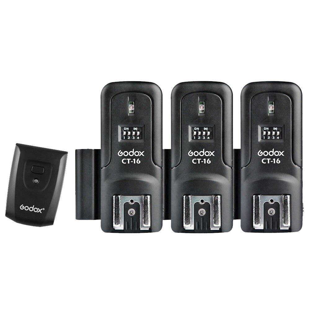 Bộ Truyền Tín Hiệu Âm Thanh Godox CT-16 16 Kênh Kèm 2 Bộ Thu Phát Cho Đèn Flash Dành Cho Canon Nikon Pentax