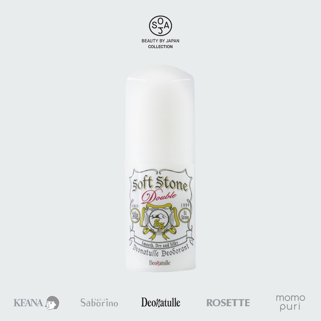 Lăn Khử Mùi Đá Khoáng Dạng Sáp Cho Mọi Loại Da Deonatulle Soft Stone Double Deodorant 20g