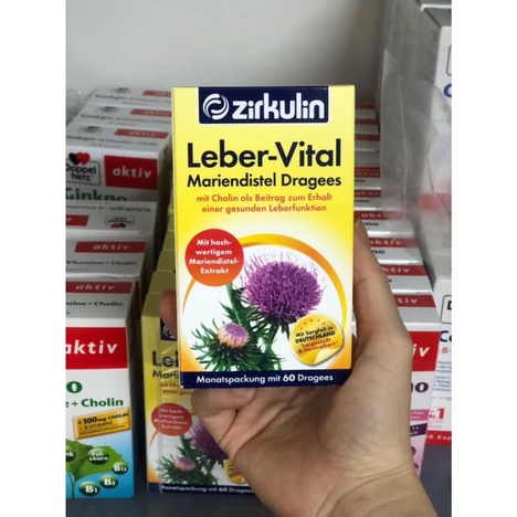 Zirkulin Leber Vital Viên Uống Giải Độc Gan, Tăng Cường Chức Năng Gan Chính Hãng Đức