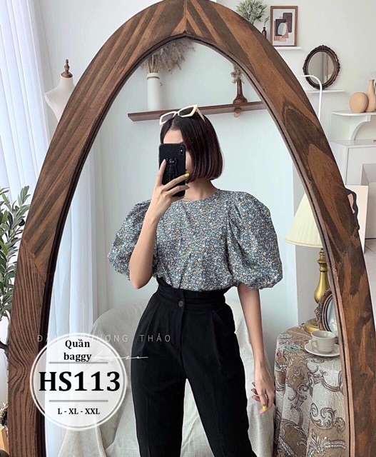 Quần tây bigsize nữ lưng cao bèo - Form quần rộng chất vải không giãn - Thời trang công sở HS113 - Size 55-90kg L XL XXL | BigBuy360 - bigbuy360.vn