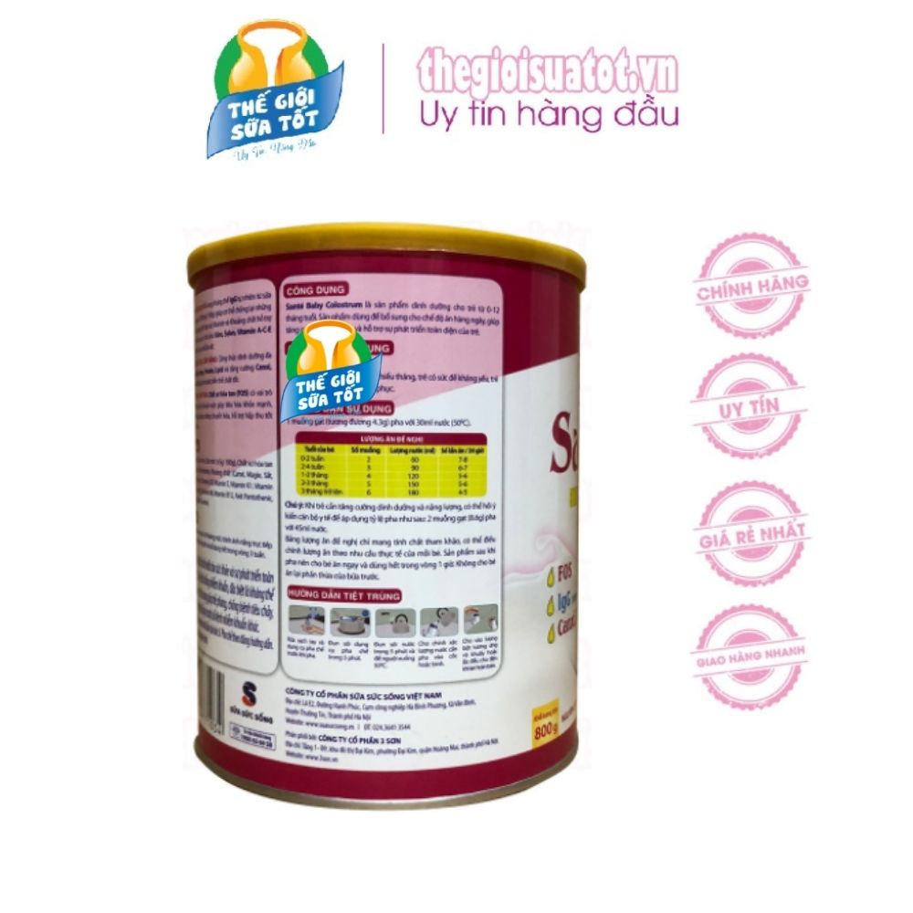 Sữa Sức Sống Santé Baby Colostrum 800Gr - Bổ Sung Dinh Dưỡng Giúp Trẻ Phát Triển Toàn Diện thegioisuatot