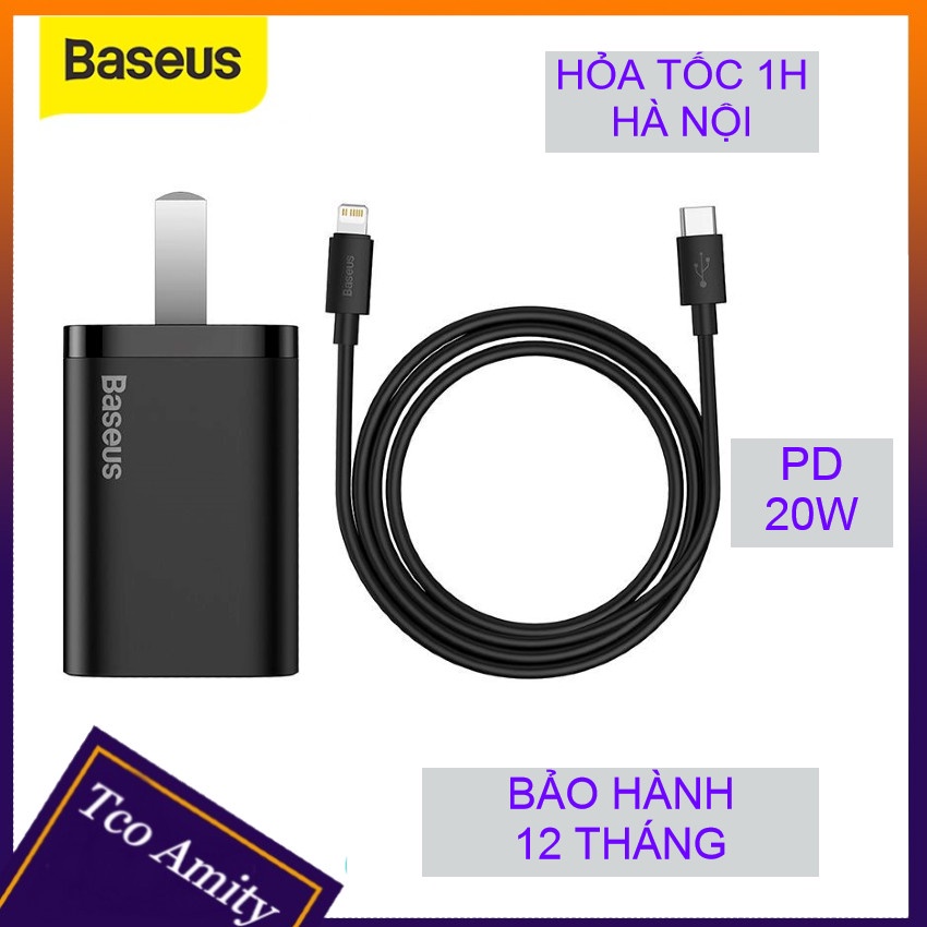 Bộ sạc 20W Baseus - Nhỏ Gọn - Tiện Lợi - Chính Hãng - Bảo Hành 12 Tháng