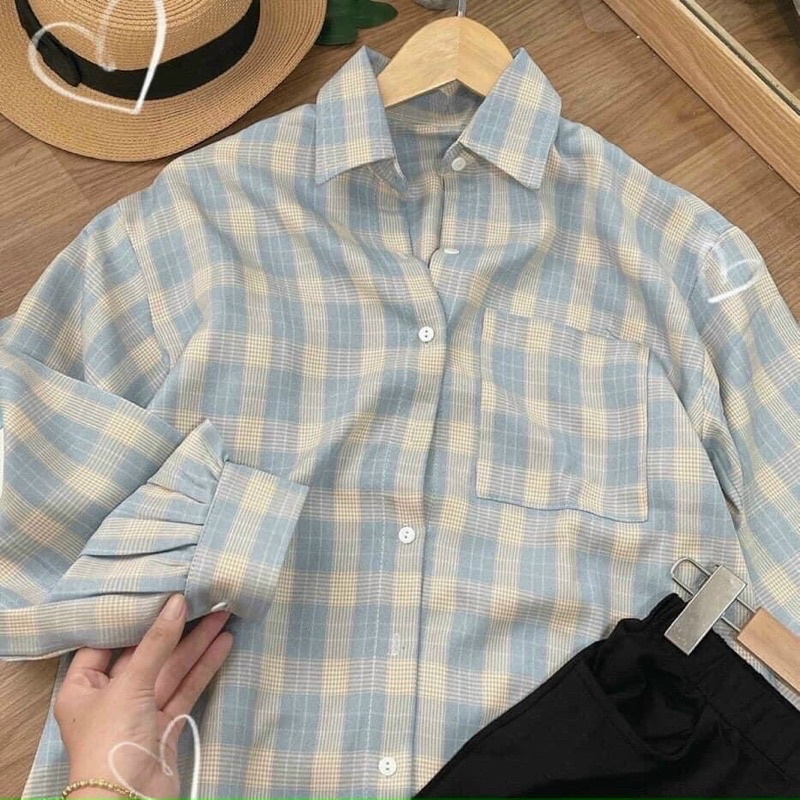 Áo sơ mi sọc phom rộng chất đẹp