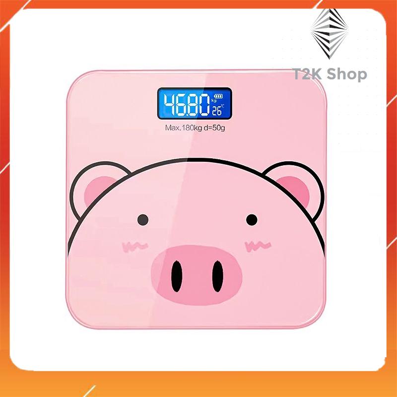 Cân Điện Tử Sức Khỏe Hình Heo Cực Xinh Tặng Kèm Thước Dây Và Pin - T2K Shop
