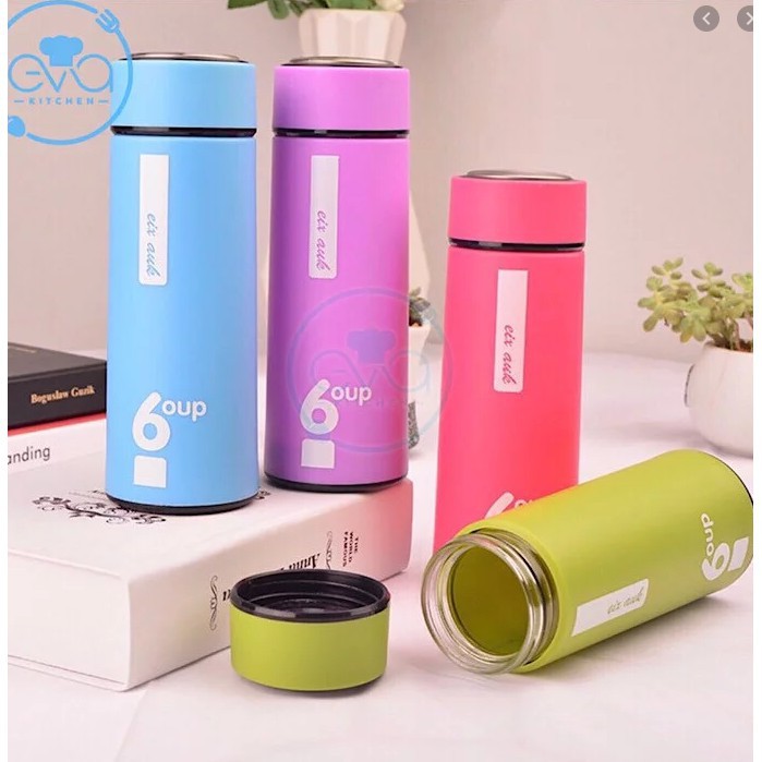 Bình nước lõi thủy tinh 450ml 6oup