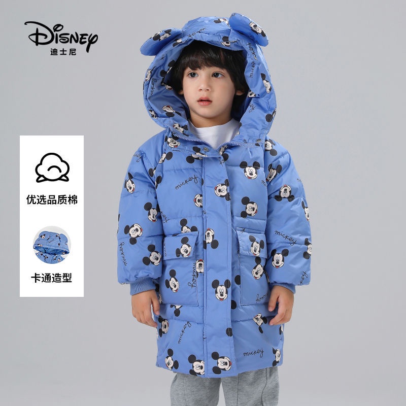 Áo Khoác Phao Đệm Bông Giữ Ấm In Hình Disney Thời Trang Thu Đông Dành Cho Trẻ Em