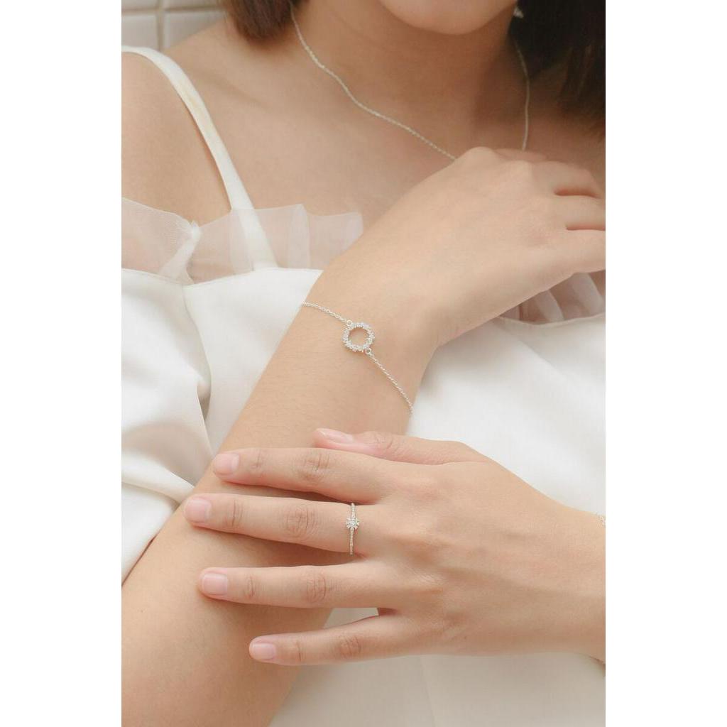 Vòng Tay, Lắc Tay Bạc Nữ BLING IT Huyền Thoại Biển Xanh, Đính Đá Cao Cấp Sang Trọng - BIVT115