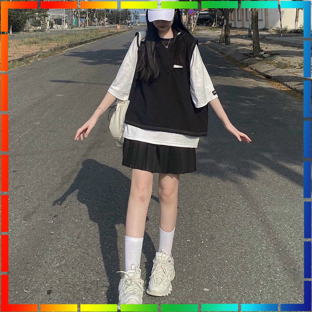 Áo Thun Tay Lỡ✨Áo Kiểu Nữ Đẹp Gile✨Set Đồ Nữ Áo Thun Trắng Tay Lỡ Kèm Áo Gile Tiểu Thư Phom Dáng Cực Đẹp - VT2 | BigBuy360 - bigbuy360.vn