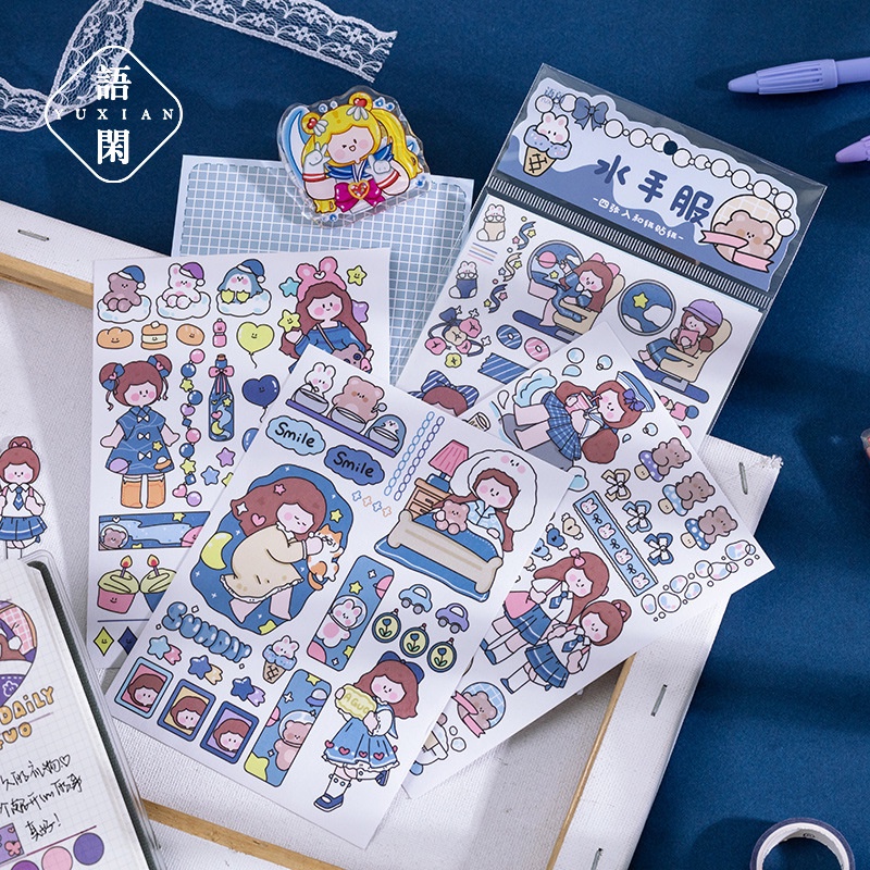 Set 4 tấm Sticker dán Candy House kiểu Nhật xinh xắn