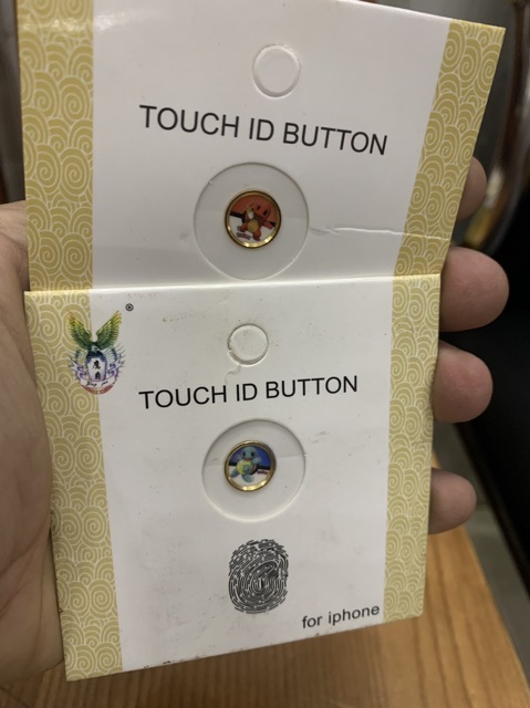 Combo 6 nút home vân tay in hình pokemon