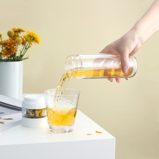 Bình pha trà trong suốt có lưới lọc Quange