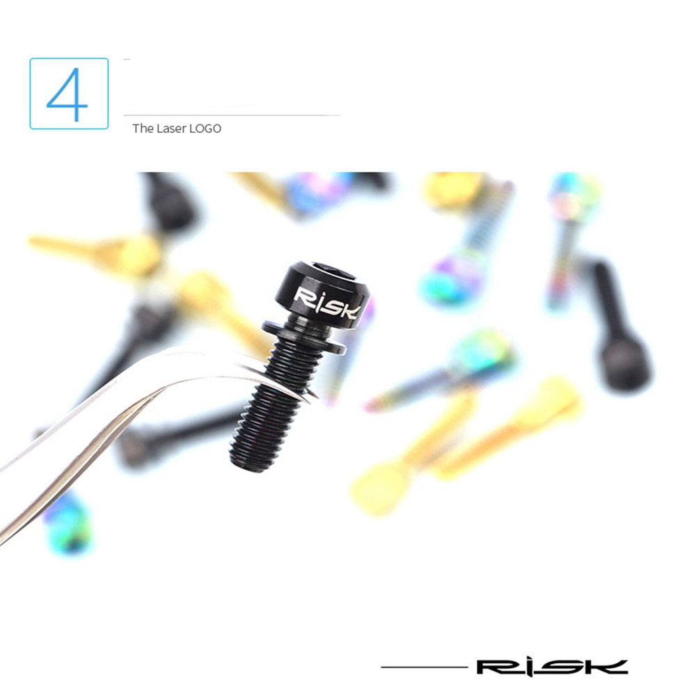 Bộ 6 Ốc Vít Titan M5x20mm Siêu Nhẹ Gắn Tay Lái Xe Đạp Leo Núi M5x18mm