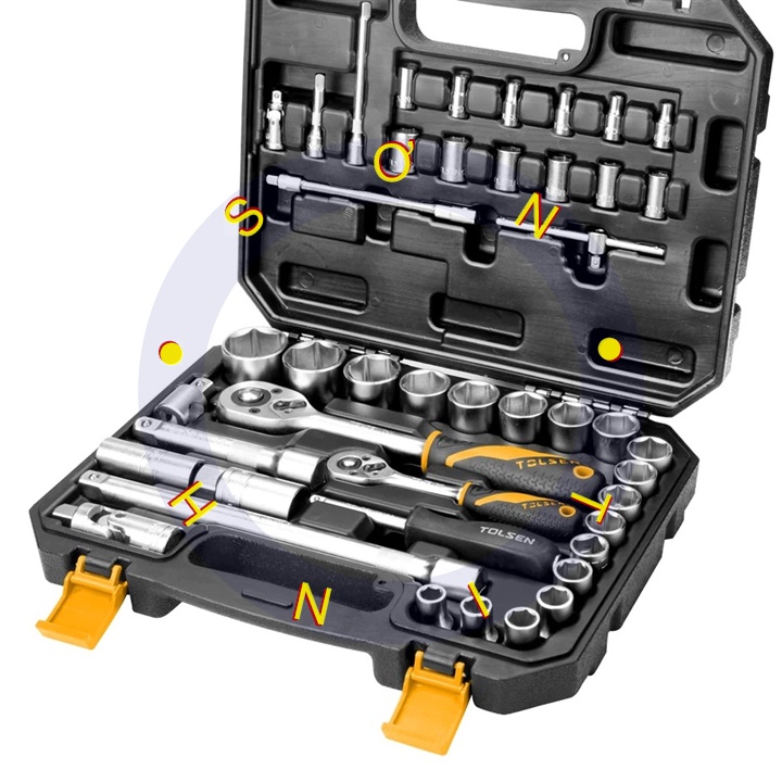 Bộ dụng cụ chuyên dụng mở bu lông 45 chi tiết Tolsen 45pcs Socket Rachet Wrench Set (1/4&quot; &amp; 1/2&quot; Drive) 15142