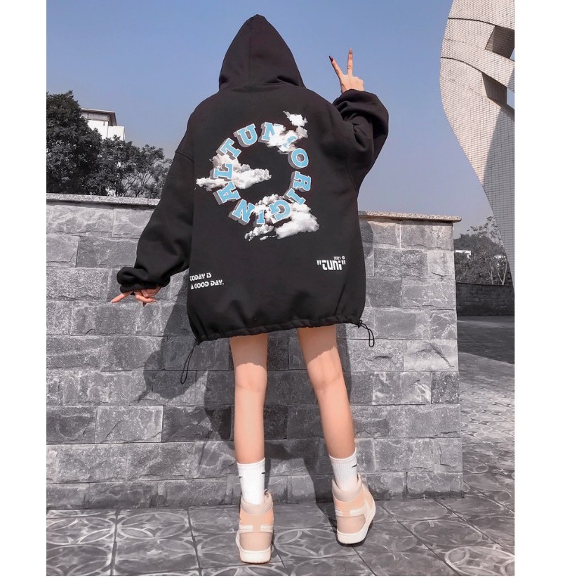 ÁO KHOÁC NỈ HOODIE FORM RỘNG CÁ TÍNH
