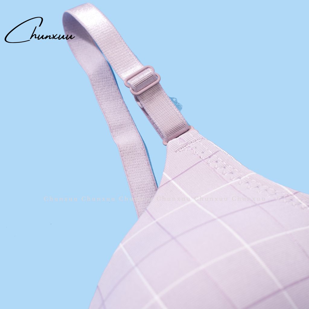 Áo ngực nữ kẻ caro trẻ trung thiết kế không gọng đệm mỏng nâng ngực nhẹ nhàng - CHUNXUU AV14