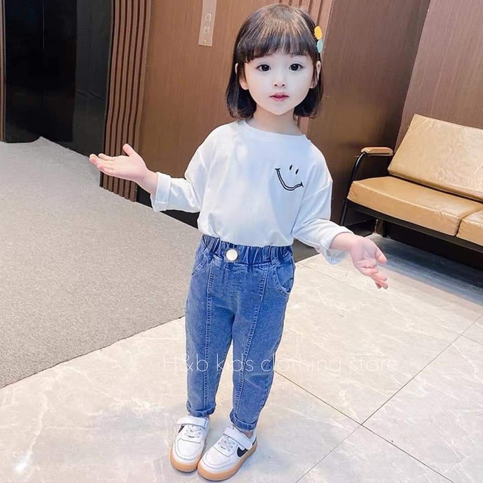 Quần bò bé gái/ bé trai  mềm mát, co giãn