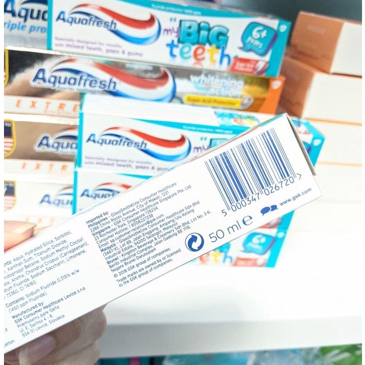 Kem đánh răng cho bé Aquafresh My Big Teeth 50ml từ 6 tuổi trở lên 50ml