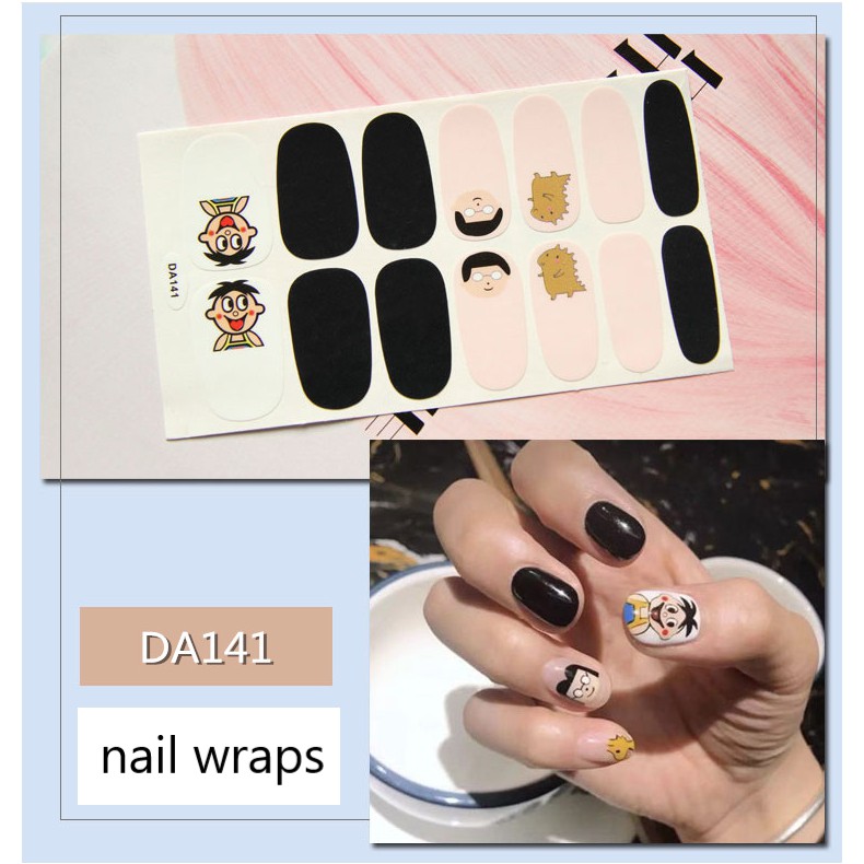 Miếng dán móng tay Nghệ thuật Phong cách Hàn Quốc Stickers Nails Wraps