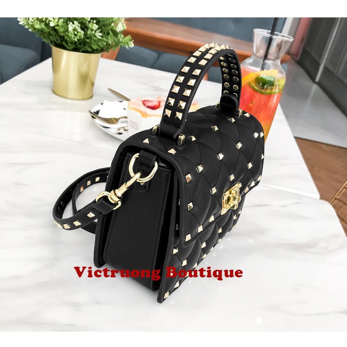 Túi xách nữ da đính đinh tán