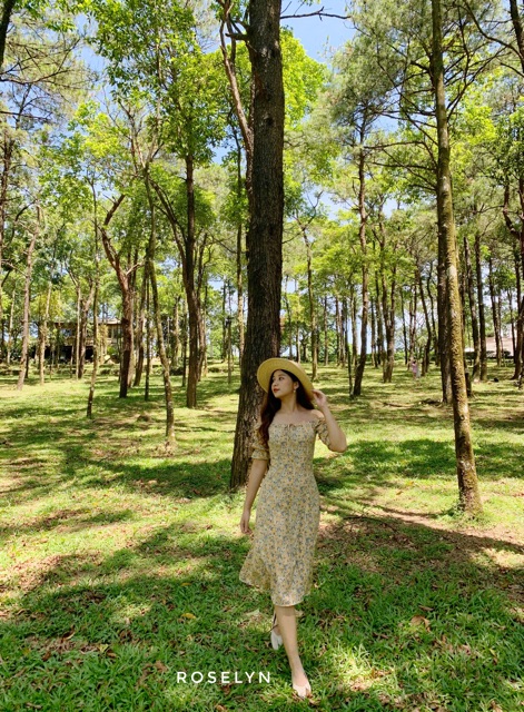 Váy xẻ hoa nhí Roselyn Silla Dress | BigBuy360 - bigbuy360.vn