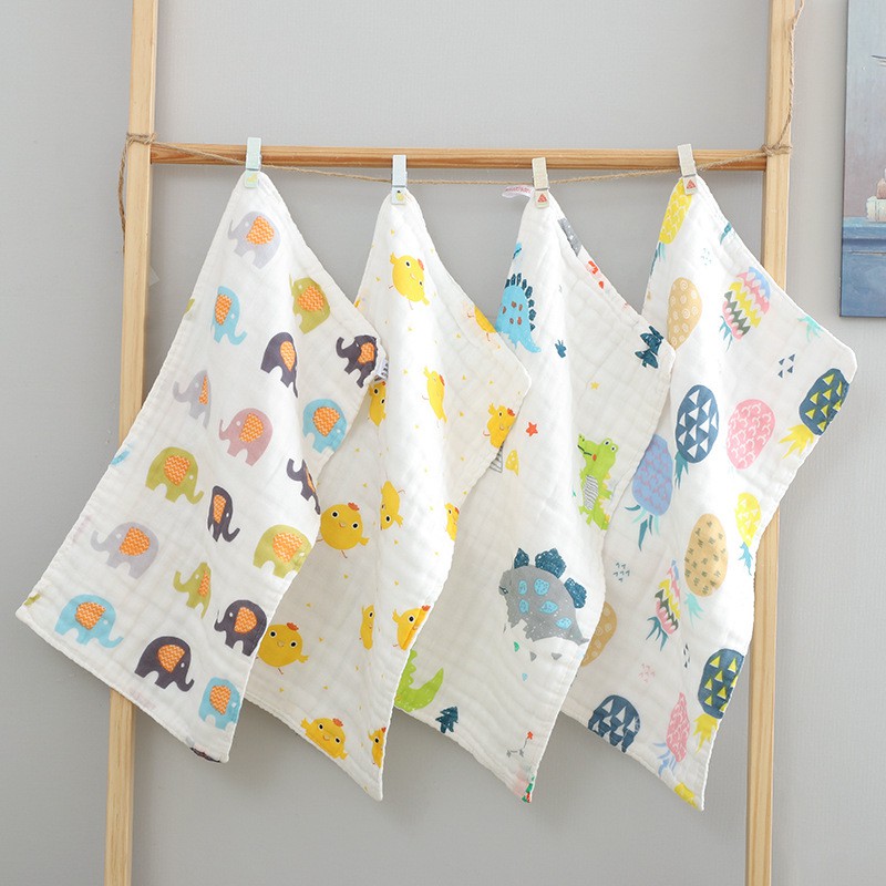 Khăn tắm cotton 6 lớp mềm mại cho bé 25x50cm