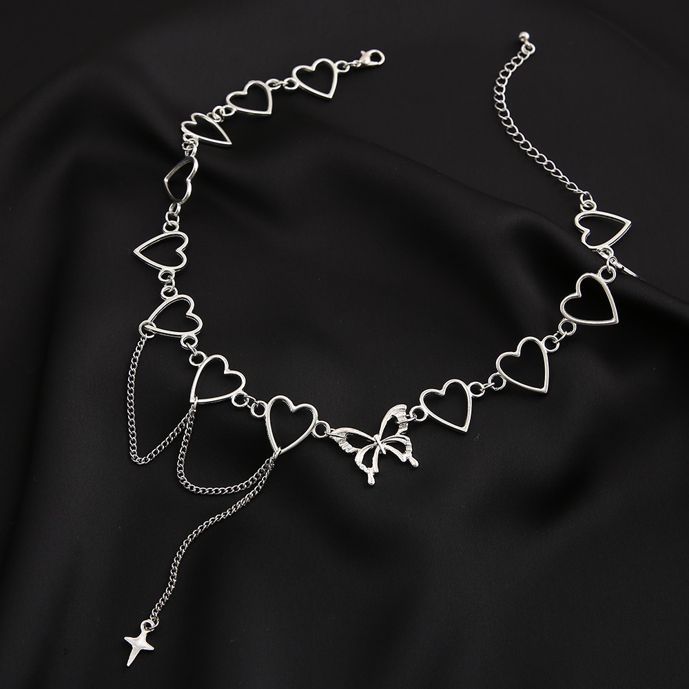 [HOT] VÒNG CỔ DÂY CHUYỀN CHOKER ÔM SÁT CỔ HÌNH BƯỚM DÂY XÍCH TUA RUA THỒI TRANG CÁ TÍNH UNISEX 222VC046