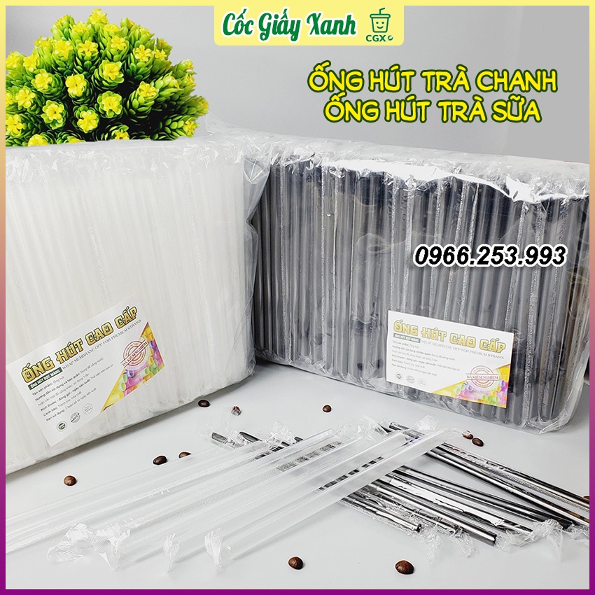 Bịch 500g Ống Hút Màng Bọc Túi Nilon Dùng Cho Quán Trà Chanh, Trà Sữa