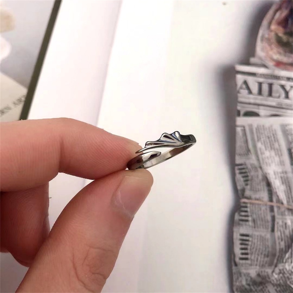 Nhẫn Đôi Hình Thiên Thần Ác Quỷ Phong Cách Hip Hop Đơn Giản Tinh Tế Cho Nữ