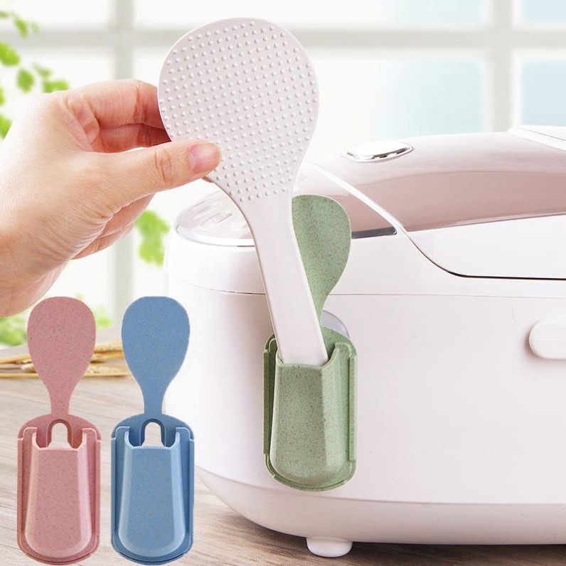 Giá đỡ muỗng xới cơm bằng nhựa chống dính sáng tạo chất lượng cho nhà bếp