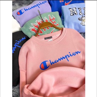 Áo nỉ, áo hoodie họa tiết champion chất dày dặn k xù