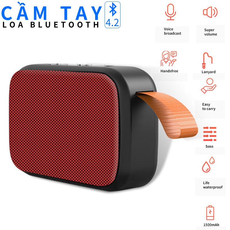 Loa bluetooth mini Spot Loa nhỏ gọn di động nghe nhạc không dây cắm USB và thẻ nhớ Gutek Charge G2
