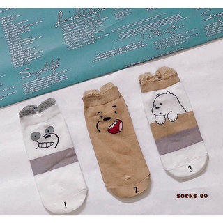 Tất gấu we bare bear thấp cổ