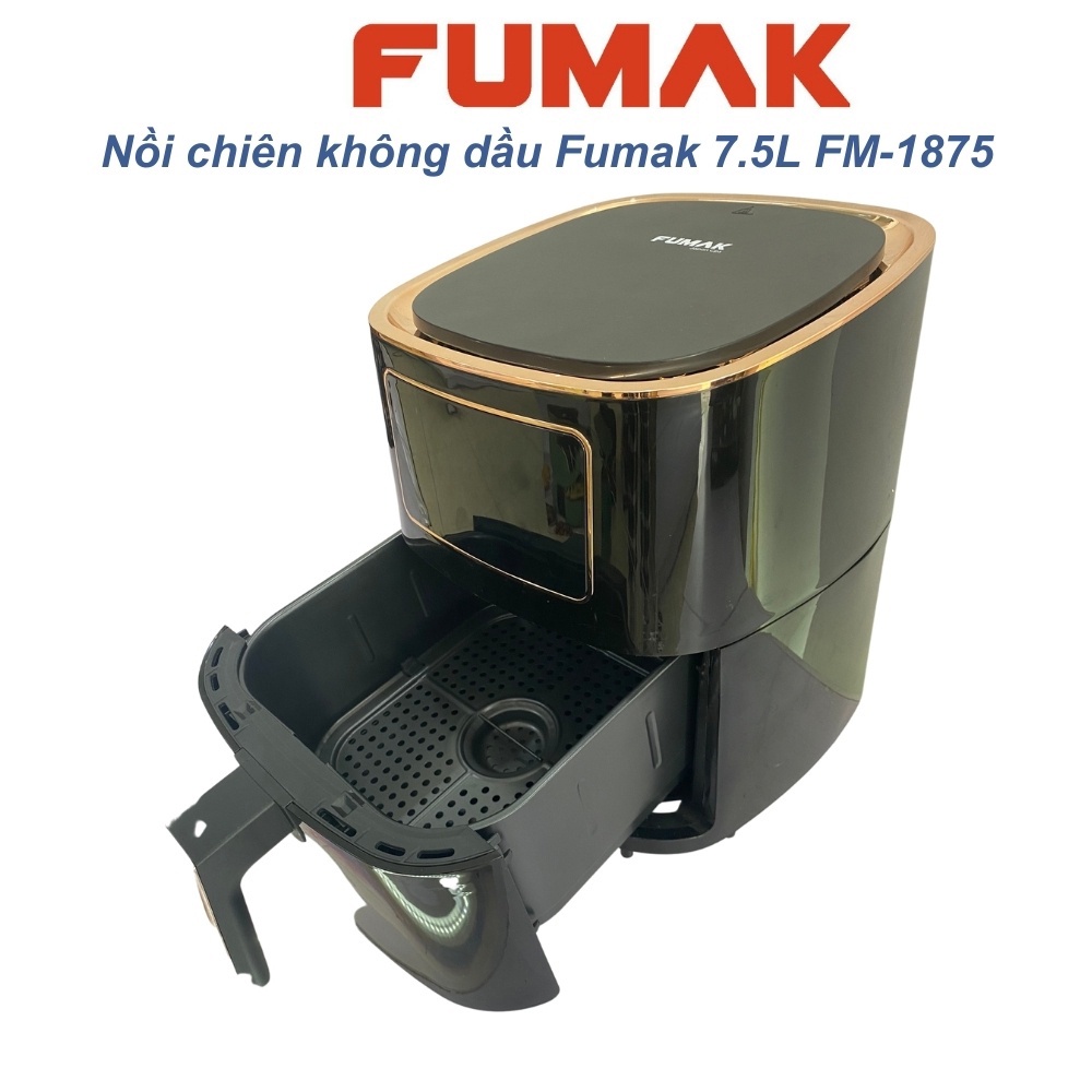 Nồi Chiên Không Dầu Điện Tử Fumak FM1875 Nhật Bản, Dung Tích 7.5L Chín Nhanh, Tản Nhiệt Đều [ Bảo hành 18 tháng]