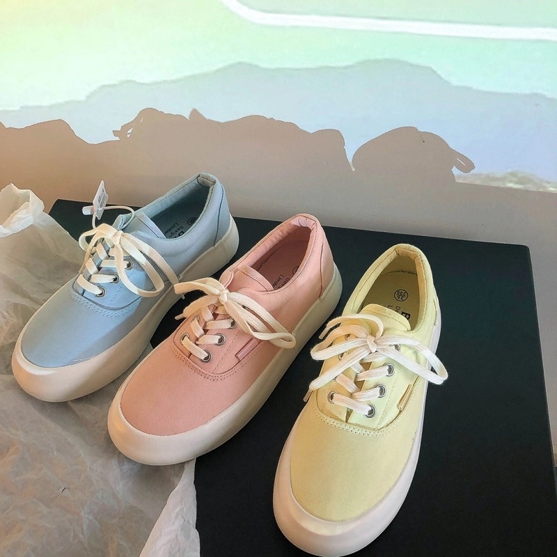 [SĂN SALE TAOBAO] Giày vải màu pastel 6 màu thể thao nữ dễ thương êm chân phong cách Ullzzang siêu xinh trẻ trung 2021 | WebRaoVat - webraovat.net.vn