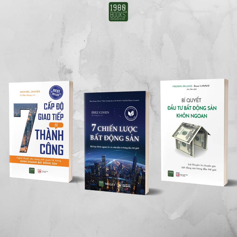 Sách - Combo Bất động sản 7 Chiến lược bất động sản + 7 Cấp độ giao tiếp để thành công + Bí quyết đầu tư bất động sản