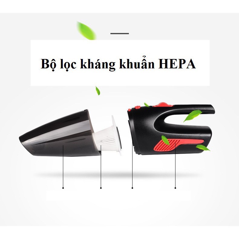 Máy hút bụi ô tô cầm tay dùng điện 12 - 24V công suất 120W - Hút siêu khỏe
