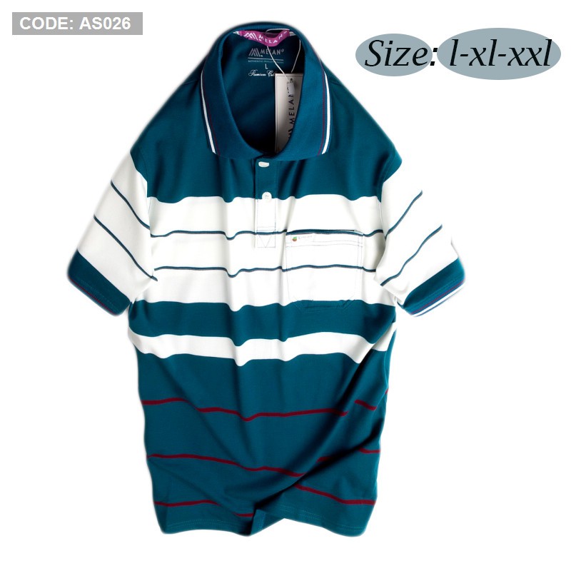 Áo Thun Nam Lớn Tuổi Có Túi BIG SIZE -  Áo Polo Nam Trung Niên Có Túi vải cá sấu Cotton xuất xịn, form xuông thoải mái