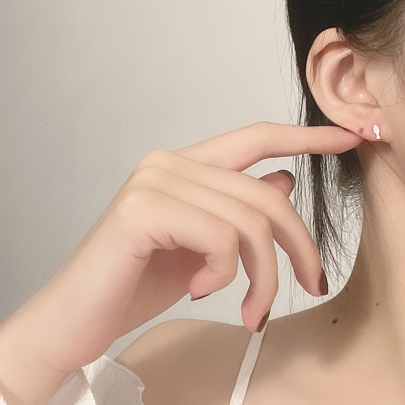 Bông tai mạ bạc 925 hình cá nhỏ dễ thương cho nữ
