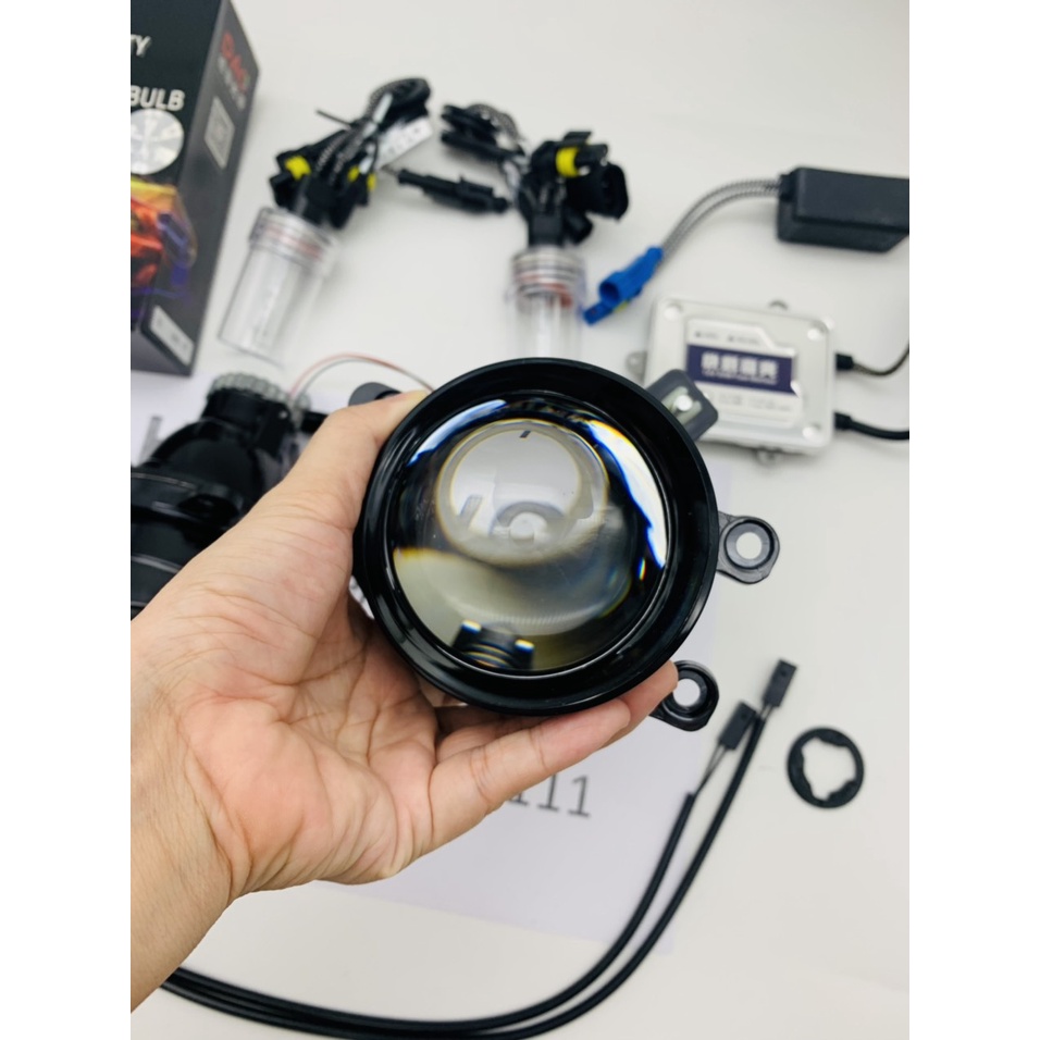 Bộ 2 bi gầm Xenon DAO 3 inch ballast HID 55W 2 chế độ pha cos phá sương siêu sáng cho ô tô xe máy